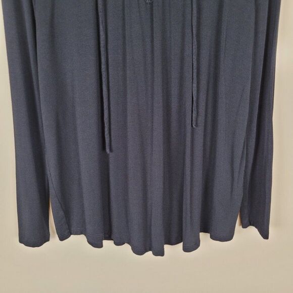 Torrid Super Soft Black Lace Trim Tye Tee Long Sleeve Stretch Top Black Size 0X - Picture 6 of 9